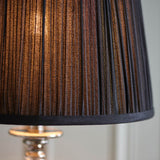 Polina Nickel Medium Table Lamp & Black Shade