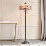 Dragonfly Beige 2-Light Floor Lamp - Comet Lighting