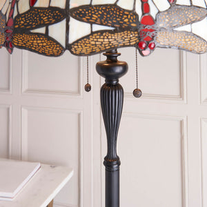 Dragonfly Beige 2-Light Floor Lamp - Comet Lighting