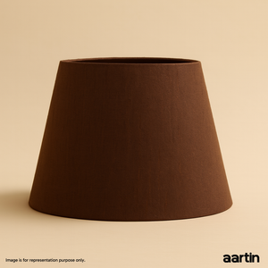 AARTIN STRAIGHT EMPIRE ROLLED LAMPSHADE IN TAUPE SILK