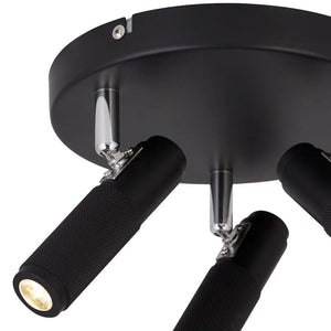 Kittsford 3Lt Round Spotlight Black - Comet Lighting