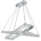 Searchlight Clover Chrome 2 Rectangle Frame Ceiling Light - Comet Lighting