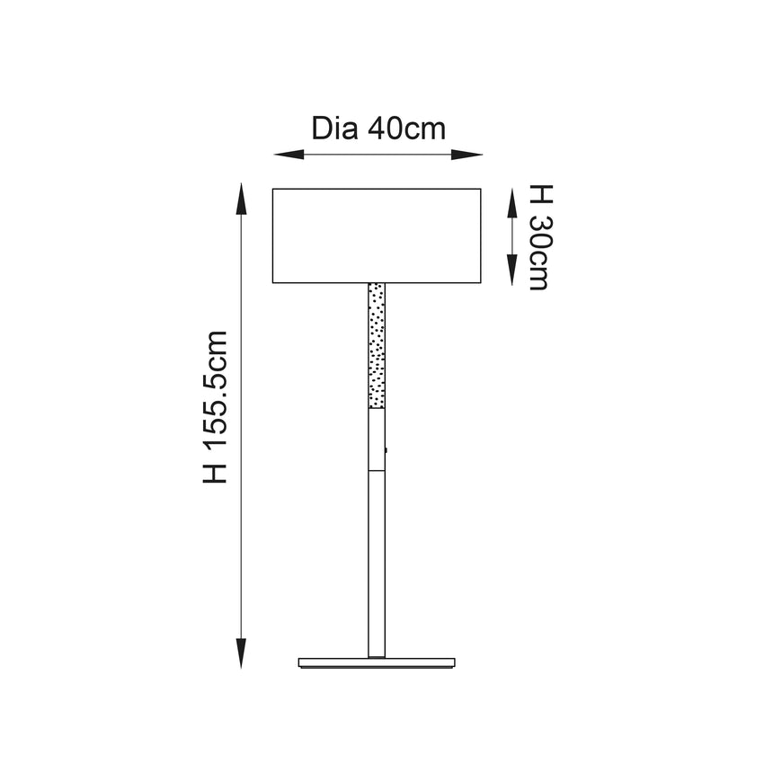 Andromeda Floor Lamp Satin Chrome