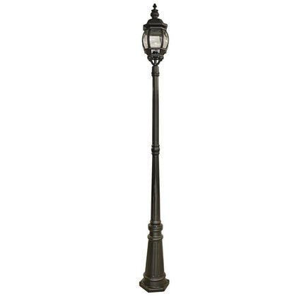 Searchlight Bel Aire Black Outdoor Post Lamp Glass