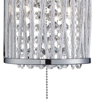 Searchlight Elise 2 Light Chrome Wall Bracket Crystal - Comet Lighting