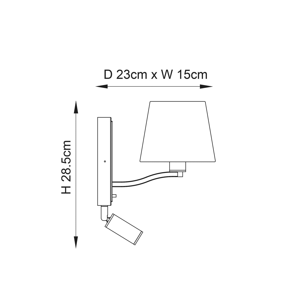 Harvey 1-Light Wall Light & Spotlight Nickel - Comet Lighting