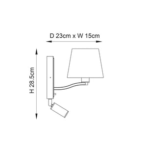 Harvey 1-Light Wall Light & Spotlight Nickel - Comet Lighting