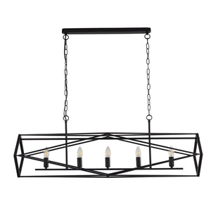 Dart 5Lt Island Light Black - Comet Lighting