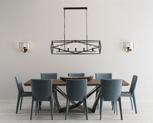 Dart 5Lt Island Light Black - Comet Lighting