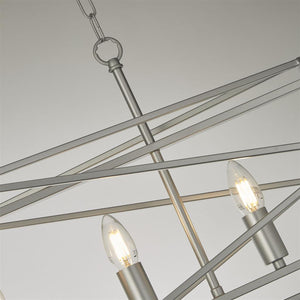 Dart 5Lt Island Light Satin Silver - Comet Lighting