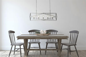 Dart 5Lt Island Light Satin Silver - Comet Lighting