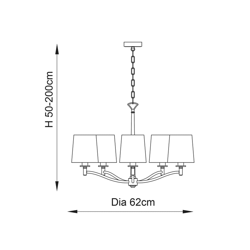 Ortona 3-Light Pendant Ceiling Light Antique Brass