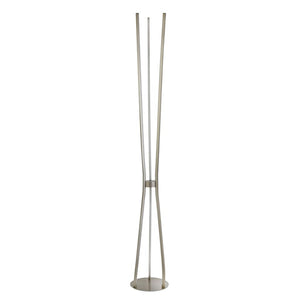 Salterton Tripod LED 3Lt Floor Lamp Satin Nickel - Comet Lighting