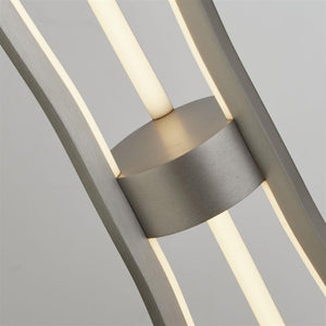 Salterton Tripod LED 3Lt Floor Lamp Satin Nickel - Comet Lighting