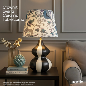 AARTIN 35 CM GREY LILAC BLOOMS STRAIGHT EMPIRE ROLLED LAMPSHADE IN COTTON