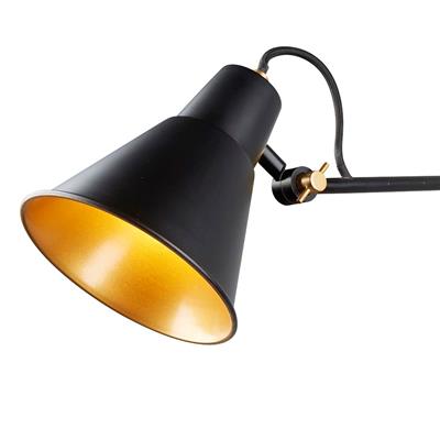 Searchlight 1 Light Adjustable Wall Bracket Black Gold - Comet Lighting