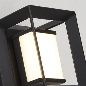 Holne Rectangular LED Wall Light| Matt Black - 100mm - Comet Lighting