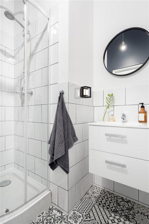 Holne Rectangular LED Wall Light| Matt Black - 100mm - Comet Lighting