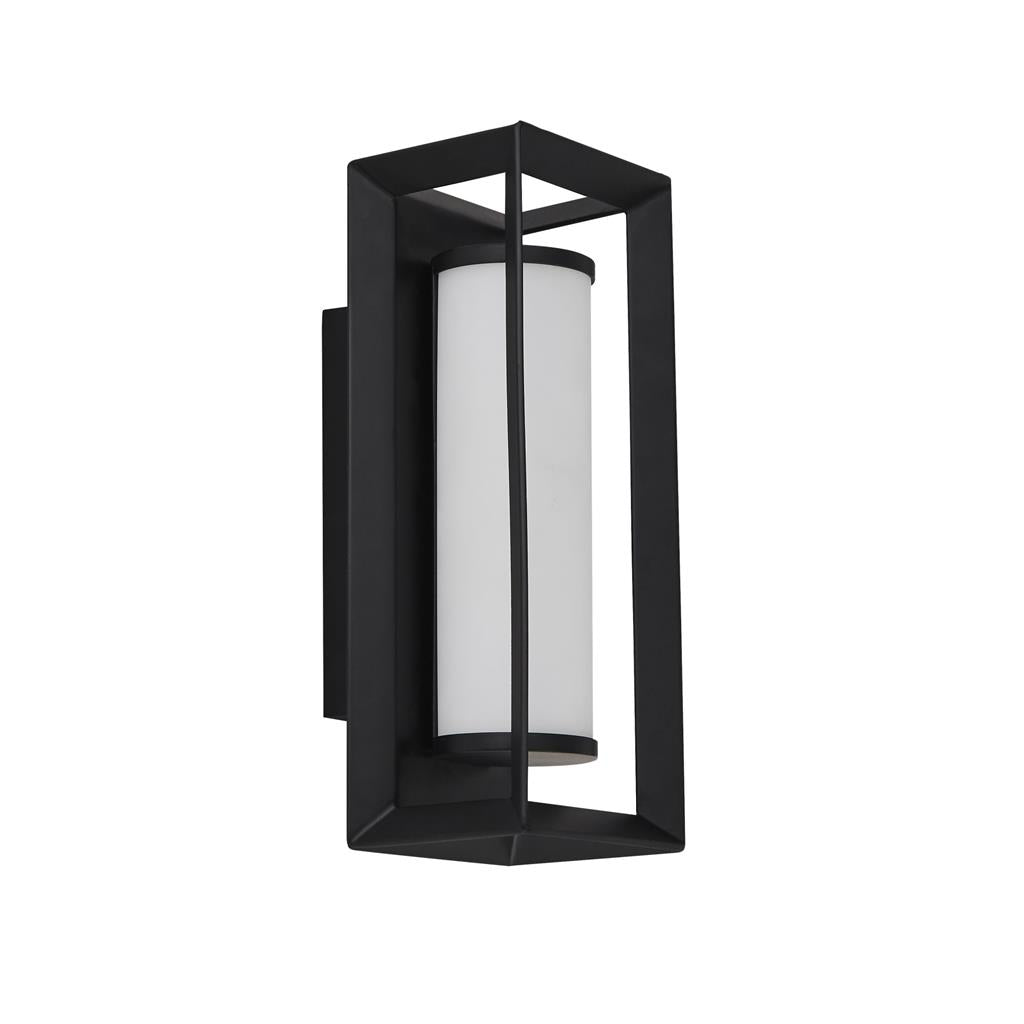 Holne Rectangular LED Wall Light| Matt Black - 200mm