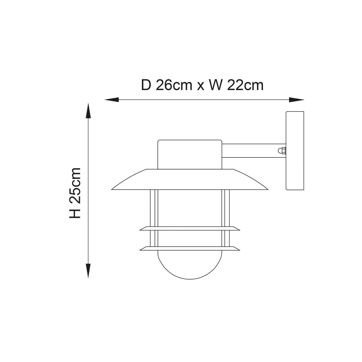 Jenson 1-Light Outdoor Wall Light - Comet Lighting