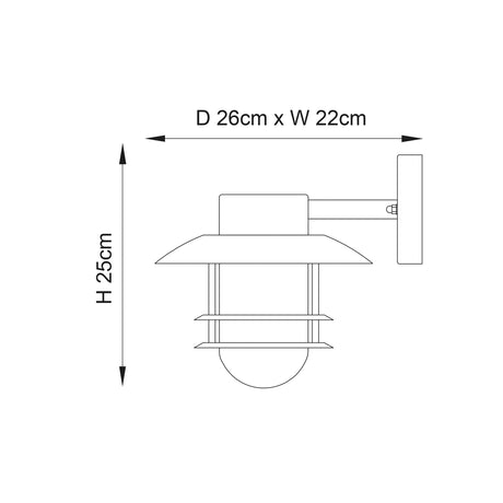 Jenson 1-Light Outdoor Wall Light