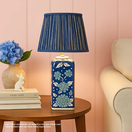 AARTIN MAPLE TABLE LAMP IN CERAMIC WITH BLUE WHITE HAND PAINTED DESIGN (BASE ONLY)