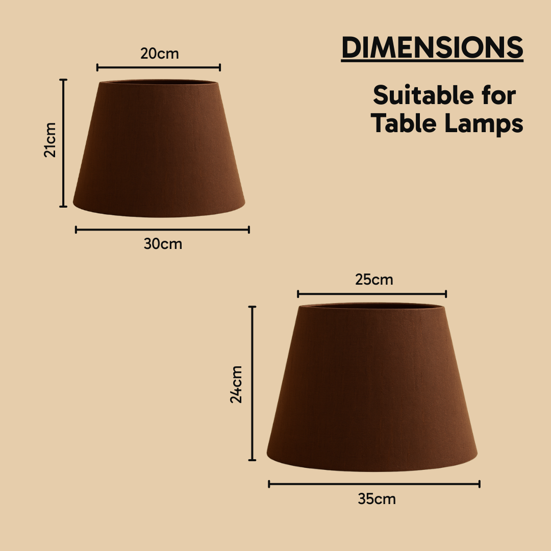 AARTIN STRAIGHT EMPIRE ROLLED LAMPSHADE IN TAUPE SILK