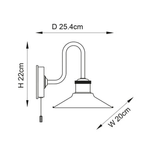 Ussuri Wall Light Chrome - Comet Lighting
