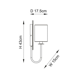Hayes Wall Light Satin Brass - Comet Lighting