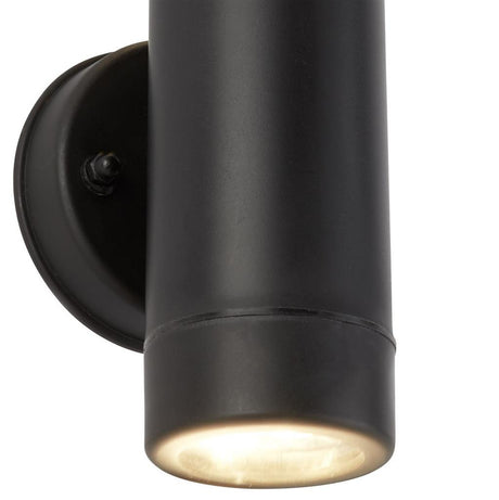 Coastal Outdoor LED 2Lt Wall Light- Black Polypropylene,IP44