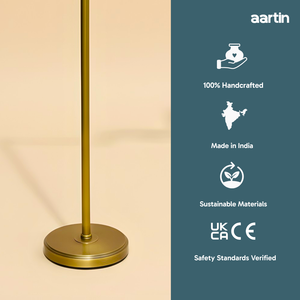 AARTIN ALPHA FLOOR LAMP IN ANTIQUE BRASS (BASE ONLY)