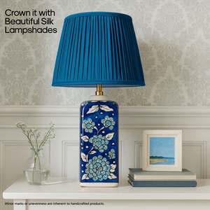 AARTIN MAPLE TABLE LAMP IN CERAMIC WITH BLUE WHITE HAND PAINTED DESIGN (BASE ONLY)