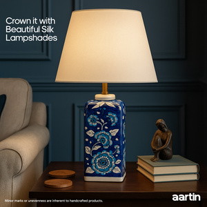 AARTIN MAPLE TABLE LAMP IN CERAMIC WITH BLUE WHITE HAND PAINTED DESIGN (BASE ONLY)