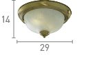 Searchlight Brass Flush Light Opal Glass Diffuser