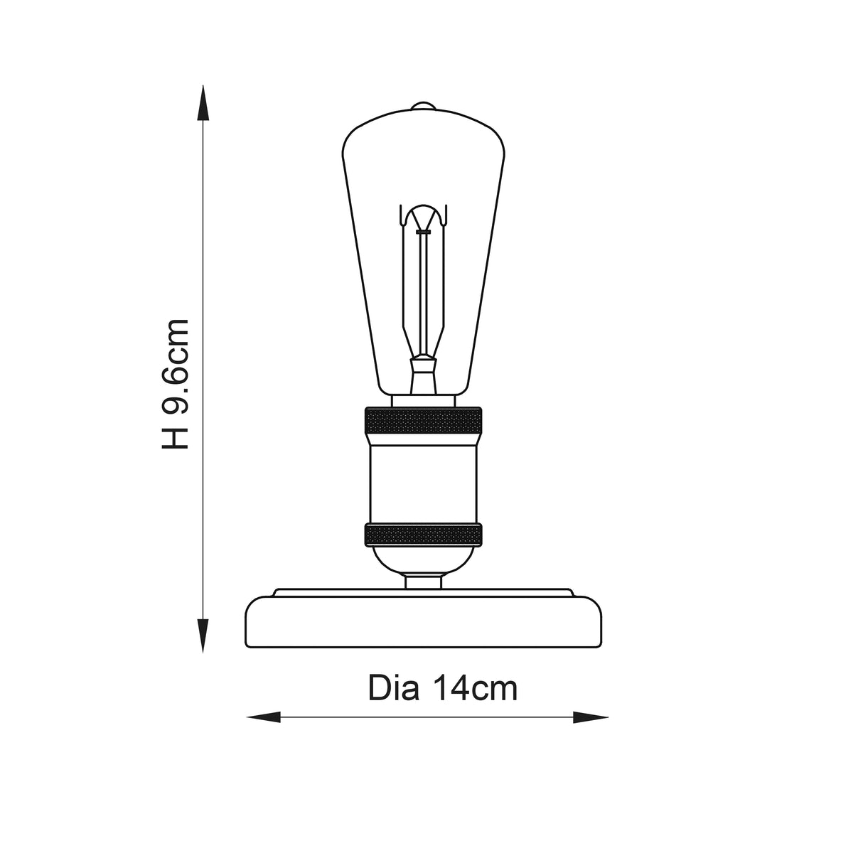 Hal Table Lamp Aged Pewter/Copper B - Comet Lighting