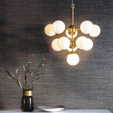 Oscar 11-Light Pendant Ceiling Light Brass - Comet Lighting