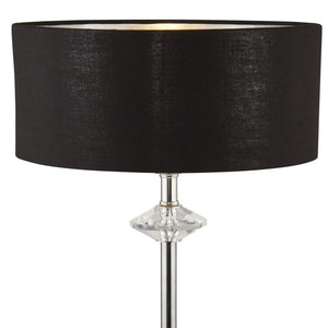 Marldon 1Lt Table Lamp Chrome w/ Black Shade/Silver Inner - Comet Lighting