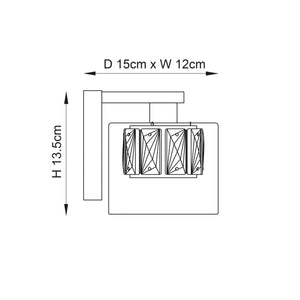 Verina 1-Light Wall Light B - Comet Lighting