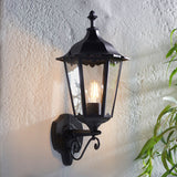 Burford 1-Light Outdoor Wall Lantern Black - Comet Lighting