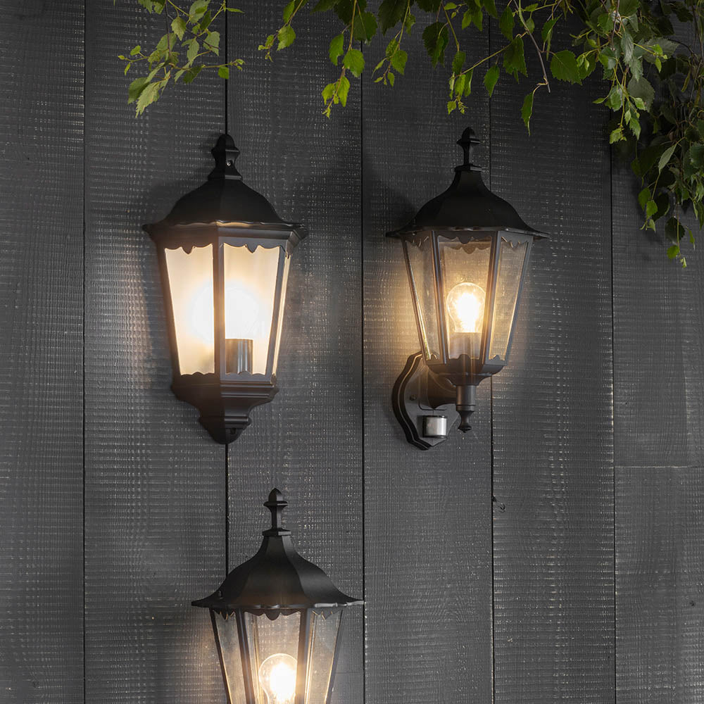 Burford 1-Light Outdoor Flush Wall Lantern Black - Comet Lighting