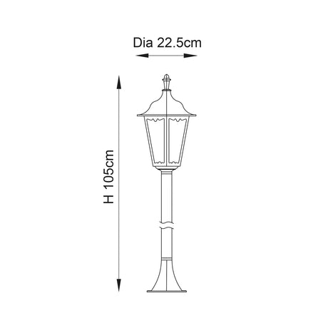 Burford Outdoor Bollard - Comet Lighting