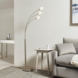 Jaspa 3-Light Floor Lamp Satin Nickel - Comet Lighting