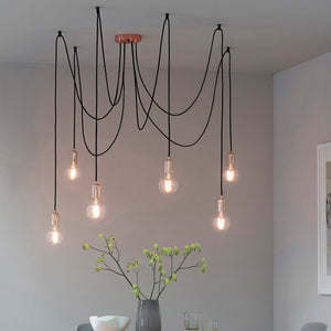 Studio 6-Light Pendant Ceiling Light Black
