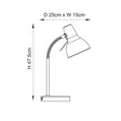 Amalfi Task Table Lamp USB Antique Brass - Comet Lighting