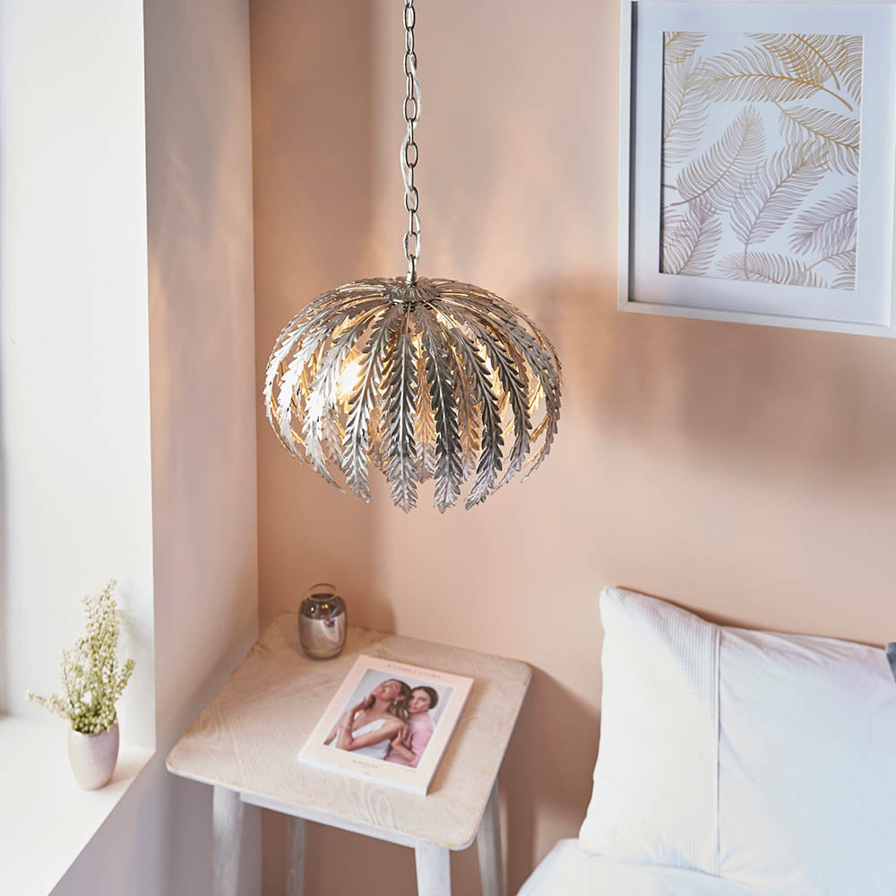 Delphine 3-Light Pendant Ceiling Light Silver - Comet Lighting