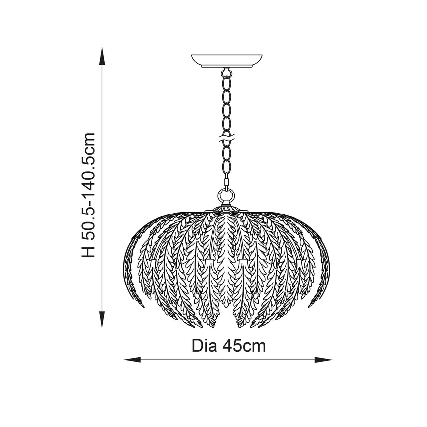 Delphine 3-Light Pendant Ceiling Light Silver