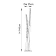 Glacier 3-Light Floor Lamp Chrome - Comet Lighting