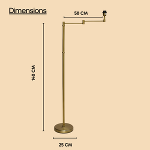 AARTIN ALPHA FLOOR LAMP IN ANTIQUE BRASS (BASE ONLY)