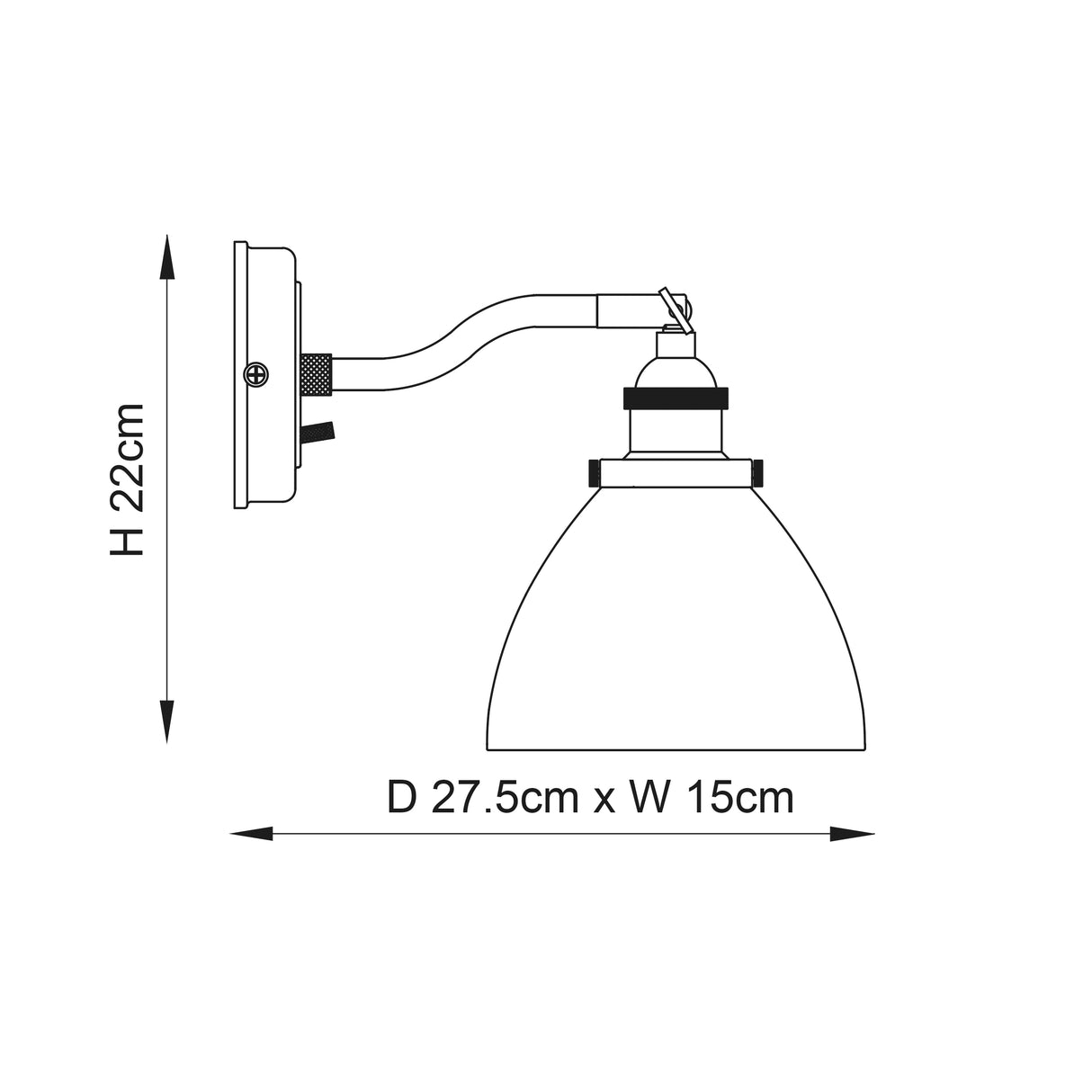 Hansen 1-Light Wall Light Antique Brass - Comet Lighting