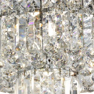 Hayley 5Lt Flush  -  Chrome, Crystal Coffin & Ball Drops - Comet Lighting